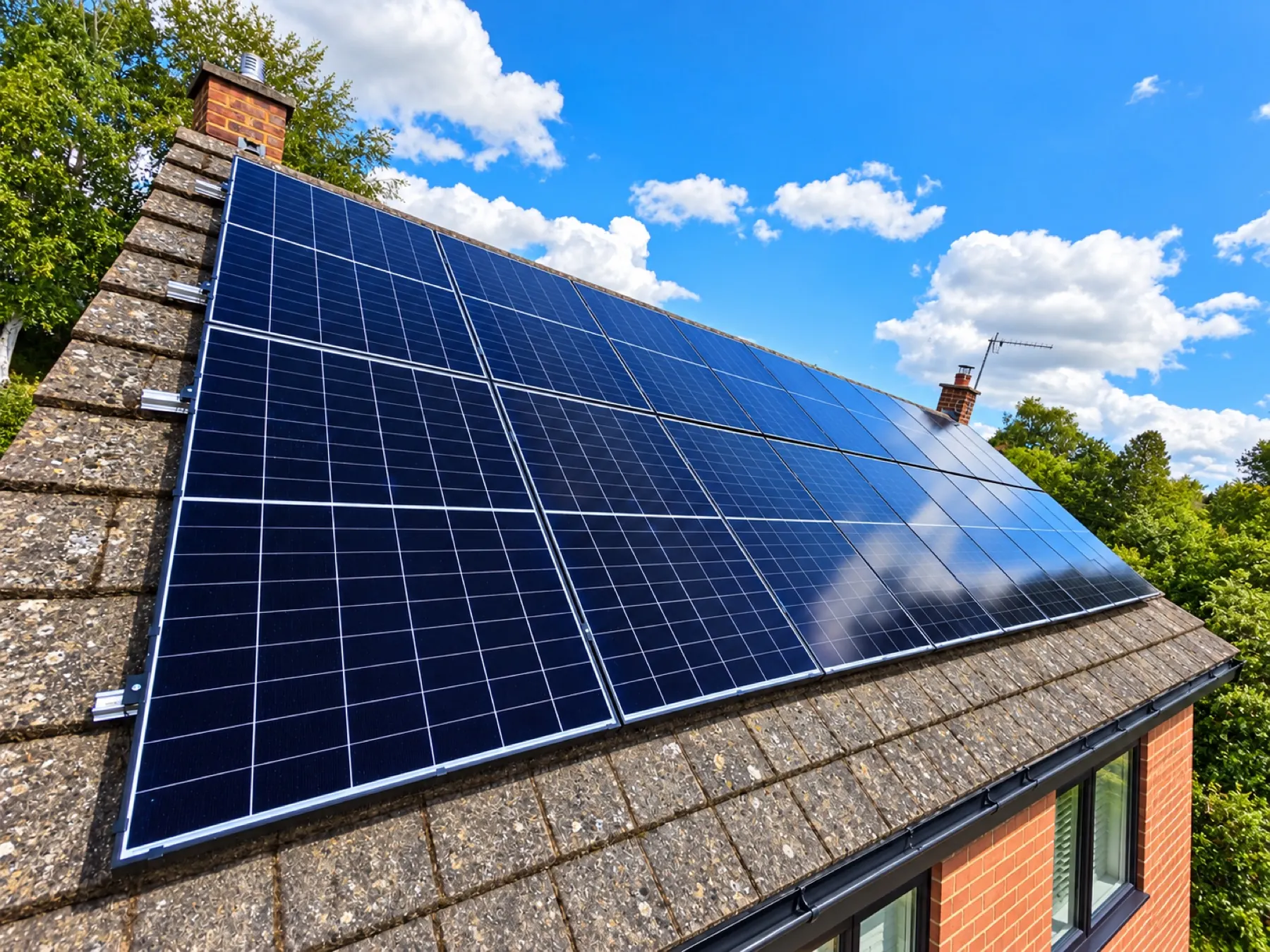 Residential solar PV array installed by NS Booth in Banbury